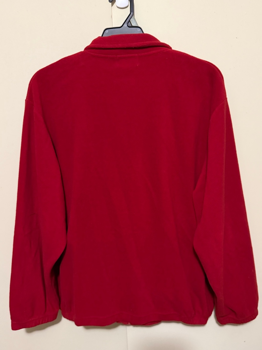 King Size Women's Red Teddy Fleece Zip Jacket - Picture 3 of 3